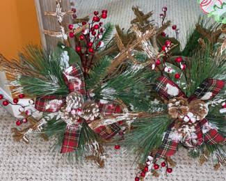 Christmas Decorated Twig Snowflake Wall Hangings