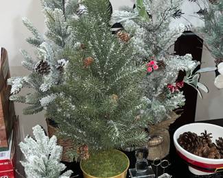 Decorated Tabletop Christmas Trees