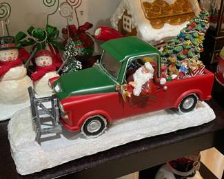 Christmas Santa Driving Pick-Up Truck Light-Up Figurine (From Seasonal World - Jackson, NJ)
