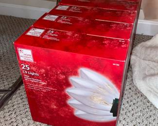 Boxed Christmas 25 C9 Clear Light Sets