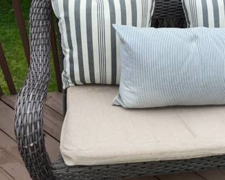 Outdoor Patio Loveseat W/ Cushion & Pillows