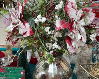 MASSIVE Christmas Tabletop Centerpiece Floral Arrangement