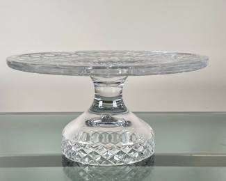 Waterford Crystal - Footed Cake Plate | Vintage (mid 20th c.) Crystal no marking but appears to be Lismore pattern footed cake plate from the "Museum Collection." - h. 5 x w. 10 in