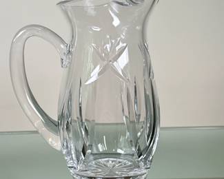 Waterford Crystal - Juice Pitcher | Waterford Crystal cocktail/juice pitcher with ice lip. - h. 7.5 x w. 6 in
