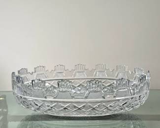 Waterford Crystal - "Kennedy" Oval Bowl | Vintage (mid 20th c.) Crystal Crystal no marking but appears to be Kennedy" oval bowl fro the "Heritage Collection," a replica of the bowl presented to President John F. Kennedy by the Irish Ambassador in 1961. - h. 4 x w. 9.5 x l. 13.5 in