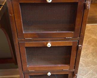 Vintage Small Wood Pie Safe