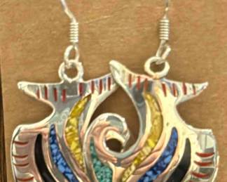 Sterling Silver fish inspired earrings