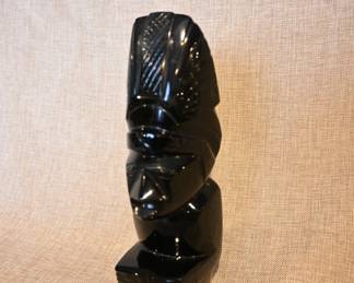 Marble Black Tribal Statue