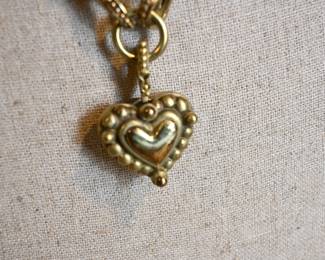 14K gold heart charm