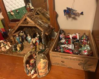 Nativity Sets and Radko & glass ornaments