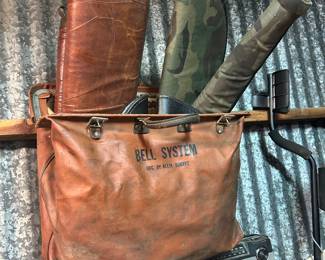 Bell Telephone Leather Lineman's case, rifle cases.