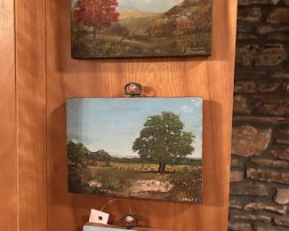 Miniature Hill Country on board, set of 3, signs "Lawler"