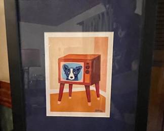 Blue Dog TV print