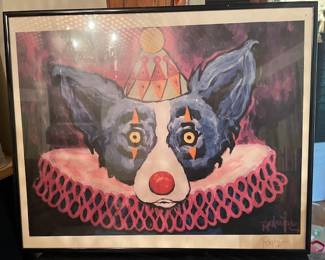 Blue Dog jester (countersigned in pencil)