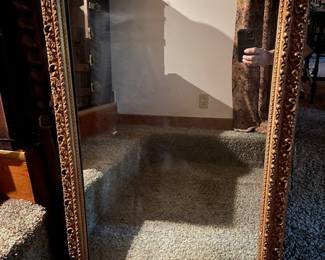 ornate gold framed rectangle mirror (24"W x 36"H)