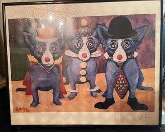Blue Dog trio (countersigned in pencil)