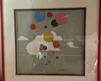 balloons & clouds pastel