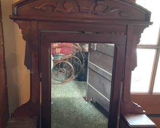 walnut dresser mirror