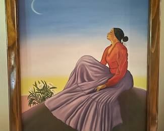 lady painting after RC Gorman