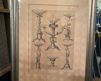 Antique English Candlestands framed print