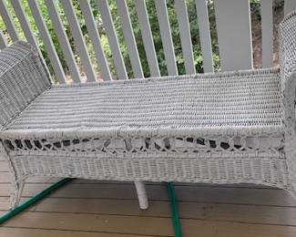 wicker bench