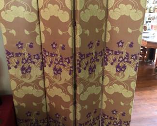 Art Nouveau style fabric screen