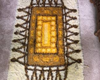 Vintage wool throw rug