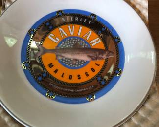 Set of eight Nordstrom French caviar plates