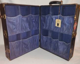Antique shoe salesman display travel trunk