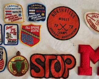 Vintage Football and Hockey patches