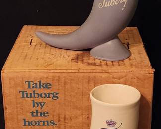 Tuborg Beer horn mugs