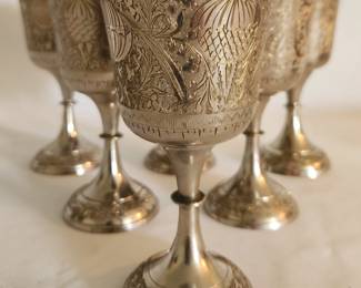Etched goblet set