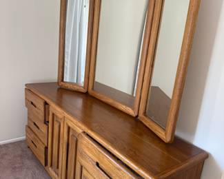dresser and mirror