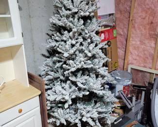 Flocked Christmas tree