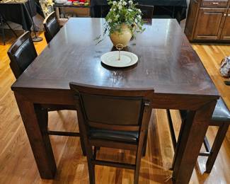 Kitchen Table with 4 chairs & Bench (counter top height