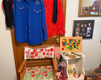 Directors Chair and Vintage Clothing