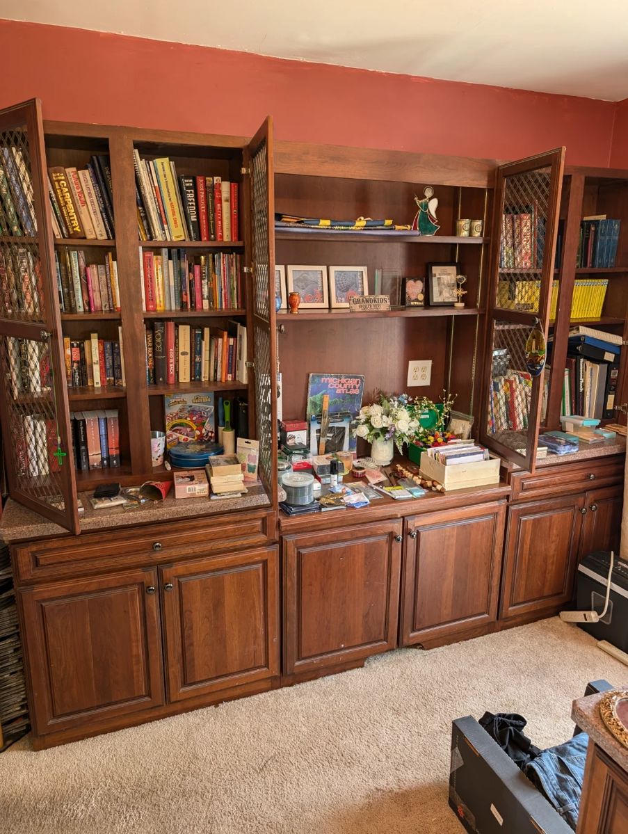 Very Large Office Hutch with matching Desk