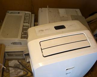 Two Window Air Conditioner and One Portable Air Conditioner