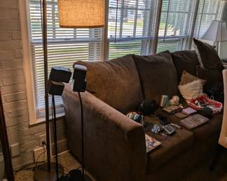 Bose Surround Sound Speaks, Lamp and a nice Couch