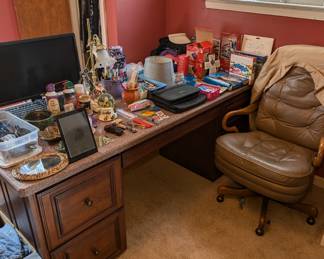 Executive Desk with matching hutch