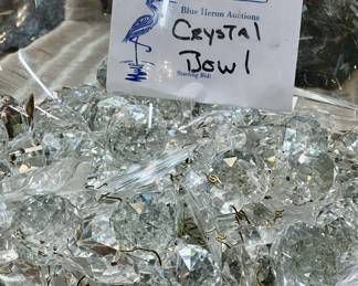 Bowl of misc crystals/chandelier crystals