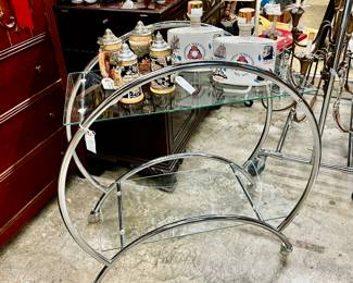 Chrome bar cart