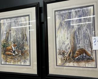 Pair of fox prints