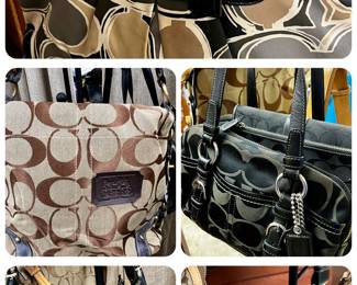 Lot of 5 vintage Coach purses, 1 wallet