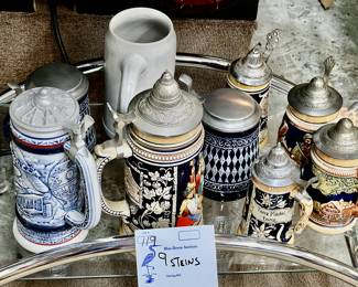 Vintage beer steins