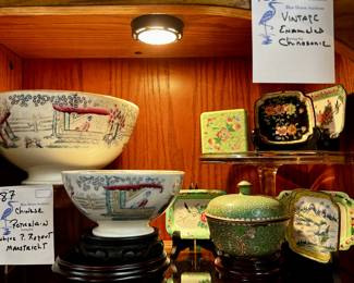 Chinese porcelain. Cloisonné.