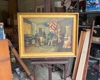 Oil Painting and stand
