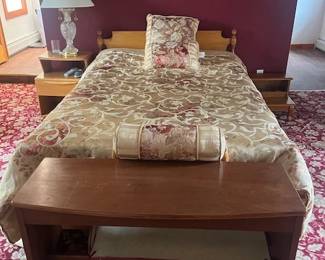 Double bed with sleep number mattress
