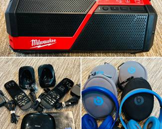 Milwaukee M12-18JSSP-0 Wireless Jobsite Speaker.
Logitech Harmony Ultimate Home remote control system
BEATS by Dr. Dre