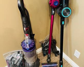 Dyson Ball Animal upright vacuum cleaner
Dyson Motorhead cordless stick vacuum cleaner
Wyze Cordless Vacuum